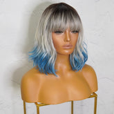 JORDAN - Ombre Blue - Fringe Wig | Blue, 12 Inch & Shorter, Fringe, Synthetic Hair | Milk & Honey Wigs