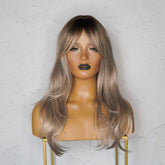 JOSIE - Ombre Ash Blonde - Fringe Wig | Blonde, 18 Inch, Fringe, Synthetic Hair | Milk & Honey Wigs