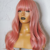 JOY - Pink - Fringe Wig | Pink, 22 Inch, Fringe, Synthetic Hair | Milk & Honey Wigs