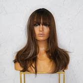 JUNE - Brown - Fringe Wig | Brown, 18 Inch, Fringe, Synthetic Hair | Milk & Honey Wigs