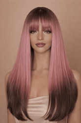 KAIA - Ombre Pink - Fringe Wig - Milk & Honey Wigs