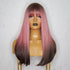 KAIA ombre pink synthetic straight fringe wig | Milk & Honey Wigs