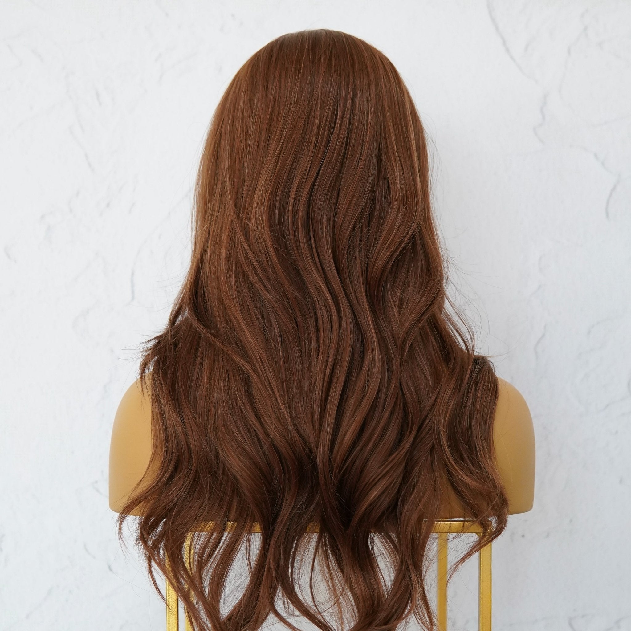 KATIA - Medium Brown - Fringe Wig | Brown, 22 Inch, Fringe, Synthetic Hair | Milk &amp; Honey Wigs