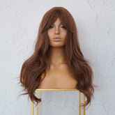 KATIA - Medium Brown - Fringe Wig | Brown, 22 Inch, Fringe, Synthetic Hair | Milk & Honey Wigs