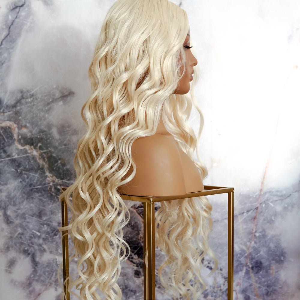KEHLANI - Blonde - Lace Front Wig | Blonde, 28 Inch+, T-Part Lace Front, Synthetic Hair | Milk &amp; Honey Wigs