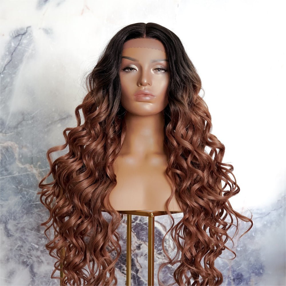 KEHLANI - Ombre Brown - Lace Front Wig | Brown, 28 Inch+, T-Part Lace Front, Synthetic Hair | Milk &amp; Honey Wigs
