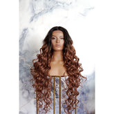 KEHLANI - Ombre Brown - Lace Front Wig | Brown, 28 Inch+, T-Part Lace Front, Synthetic Hair | Milk & Honey Wigs