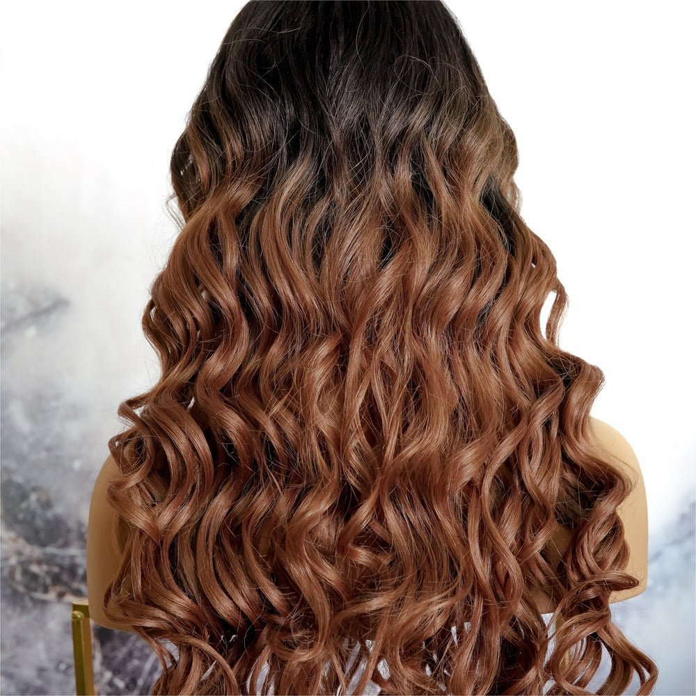 KEHLANI - Ombre Brown - Lace Front Wig | Brown, 28 Inch+, T-Part Lace Front, Synthetic Hair | Milk &amp; Honey Wigs