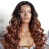 KEHLANI - Ombre Brown - Lace Front Wig | Brown, 28 Inch+, T-Part Lace Front, Synthetic Hair | Milk & Honey Wigs
