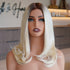 KEIRA ombre blonde synthetic silk mono top lace front wig | Milk & Honey Wigs