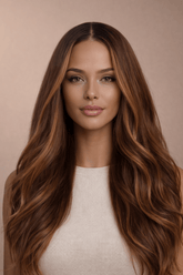 KEISHA - Brown - Lace Front Wig | Brown, 22 Inch, T-Part Lace Front, Synthetic Hair | Milk & Honey Wigs