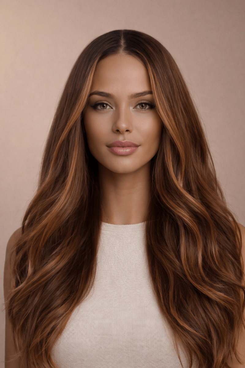 KEISHA - Brown - Lace Front Wig | Brown, 22 Inch, T-Part Lace Front, Synthetic Hair | Milk &amp; Honey Wigs