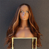 KEISHA - Brown - Lace Front Wig | Brown, 22 Inch, T-Part Lace Front, Synthetic Hair | Milk & Honey Wigs