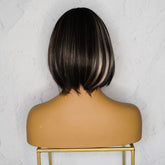 KIKI - Black Highlights - Fringe Wig | Black, 12 Inch & Shorter, Fringe, Synthetic Hair | Milk & Honey Wigs