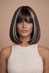 KIKI - Black Highlights - Fringe Wig | Black, 12 Inch & Shorter, Fringe, Synthetic Hair | Milk & Honey Wigs
