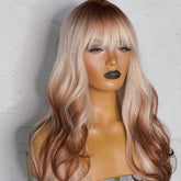 KINSLEY - Ombre Copper Blonde - Fringe Wig | Ginger, 26 Inch, Fringe, Synthetic Hair | Milk & Honey Wigs