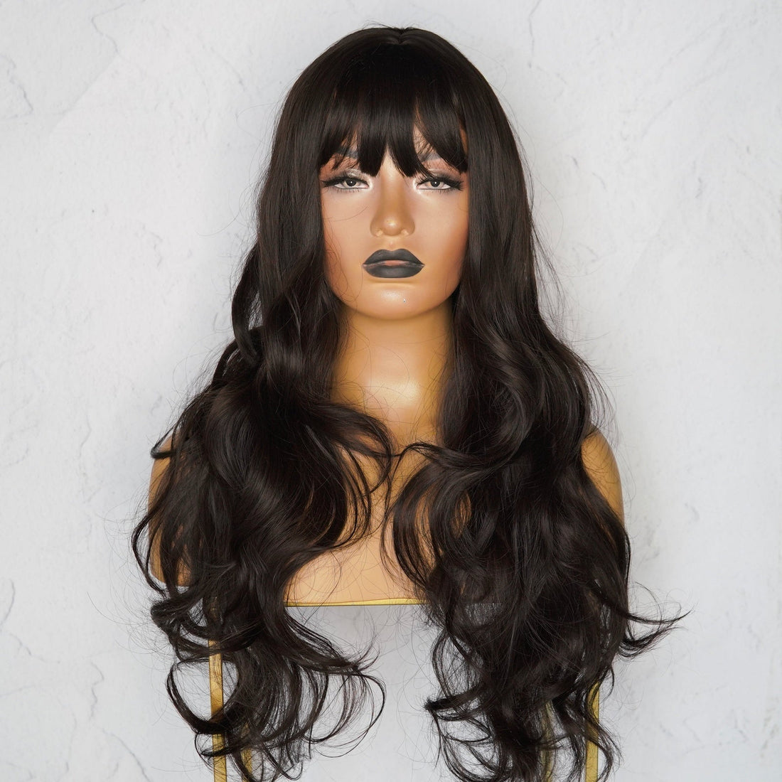 KIRBY Dark Brown Fringe Wig - Milk &amp; Honey Wigs