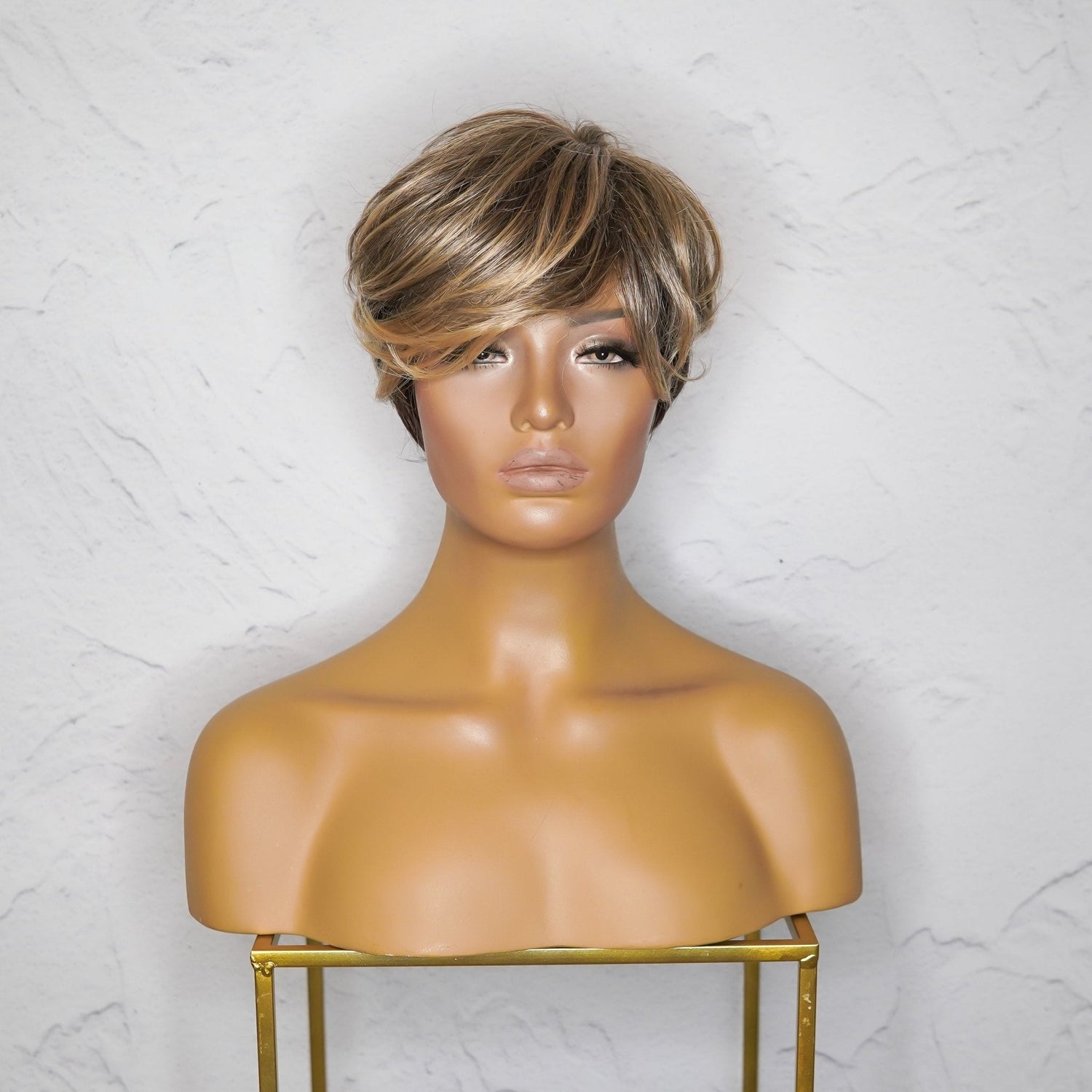 KRIS - Caramel - Fringe Wig | Brown, 12 Inch &amp; Shorter, Fringe, Synthetic Hair | Milk &amp; Honey Wigs