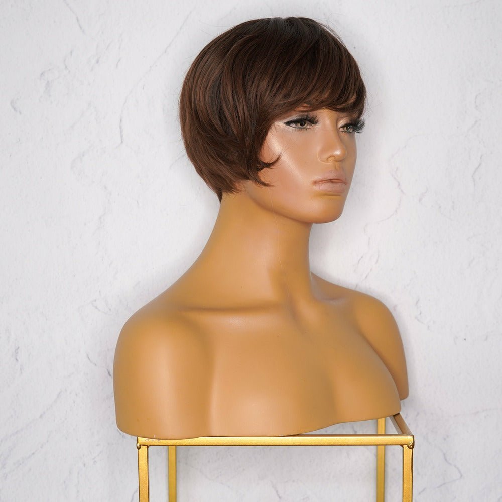 KRIS - Dark Brown - Fringe Wig | Brown, 12 Inch &amp; Shorter, Fringe, Synthetic Hair | Milk &amp; Honey Wigs