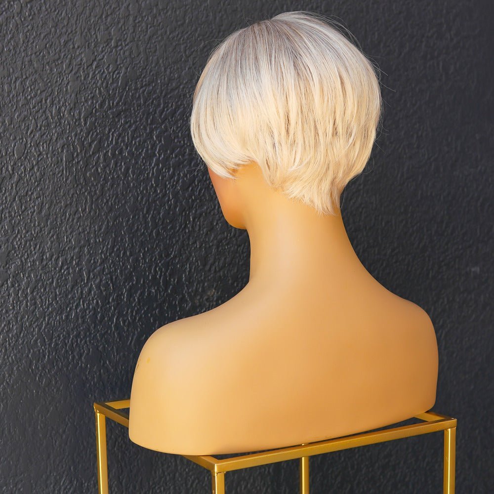KRIS - Ombre Blonde - Fringe Wig | Blonde, 12 Inch &amp; Shorter, Fringe, Synthetic Hair | Milk &amp; Honey Wigs