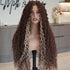 LALA Copper Ombre synthetic curly lace front wig | Milk & Honey Wigs