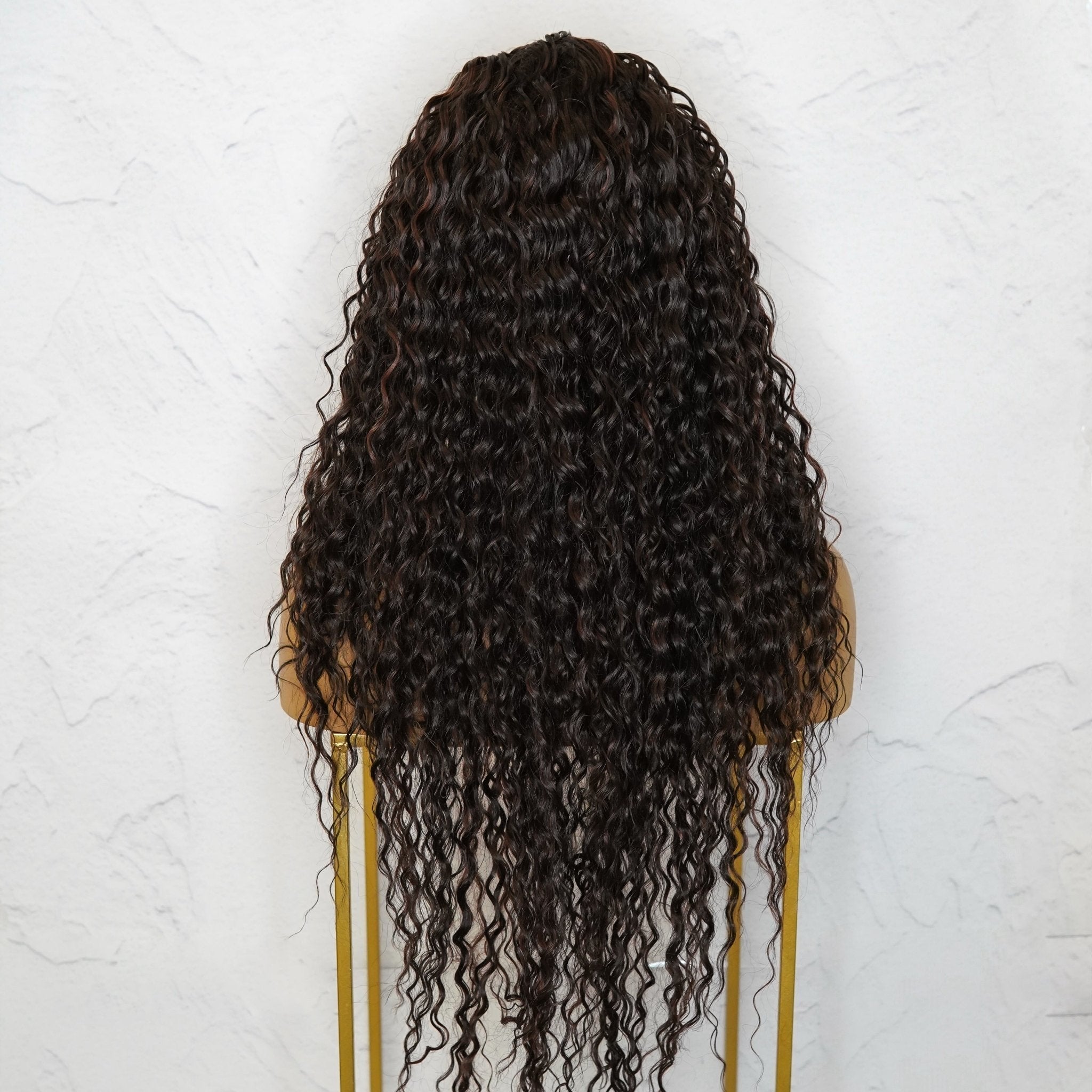 LALA - Darkest Brown - Lace Front Wig | Brown, 28 Inch+, T-Part Lace Front, Synthetic Hair | Milk &amp; Honey Wigs