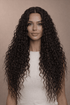 LALA - Darkest Brown - Lace Front Wig | Brown, 28 Inch+, T-Part Lace Front, Synthetic Hair | Milk & Honey Wigs