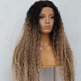 LALA - Ombre Brown - Lace Front Wig | Brown, 28 Inch+, T-Part Lace Front, Synthetic Hair | Milk & Honey Wigs