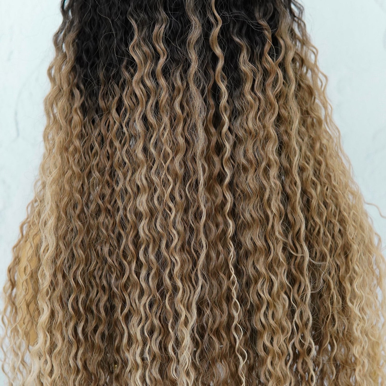 LALA - Ombre Brown - Lace Front Wig | Brown, 28 Inch+, T-Part Lace Front, Synthetic Hair | Milk &amp; Honey Wigs