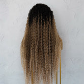 LALA - Ombre Brown - Lace Front Wig | Brown, 28 Inch+, T-Part Lace Front, Synthetic Hair | Milk & Honey Wigs