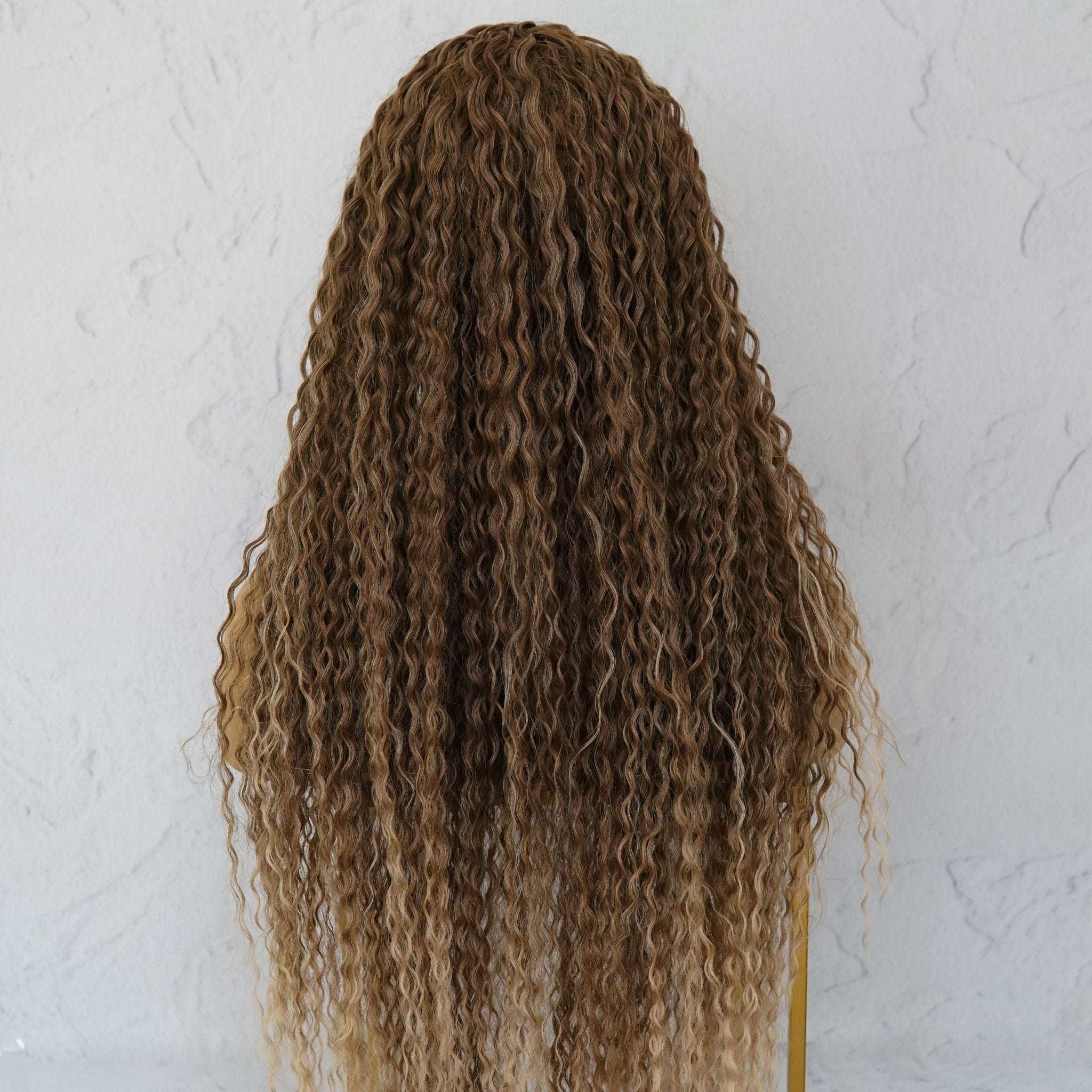 LALA - Ombre Caramel - Lace Front Wig | Brown, 28 Inch+, T-Part Lace Front, Synthetic Hair | Milk &amp; Honey Wigs
