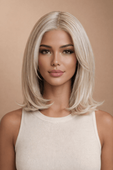 LANA - Blonde - Lace Front Wig | Blonde, 14 Inch, Mono Lace Front, Synthetic Hair | Milk & Honey Wigs