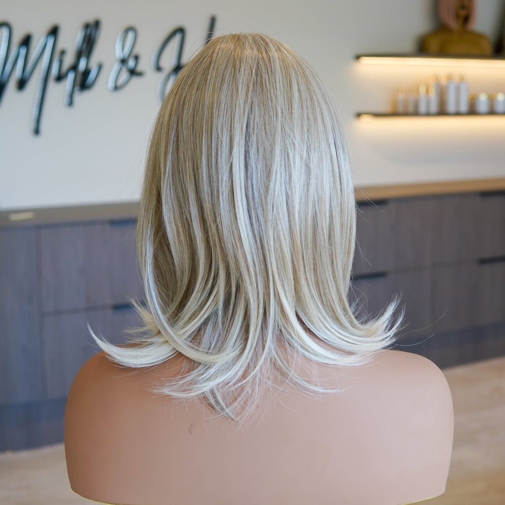 LANA - Blonde - Lace Front Wig | Blonde, 14 Inch, Mono Lace Front, Synthetic Hair | Milk &amp; Honey Wigs