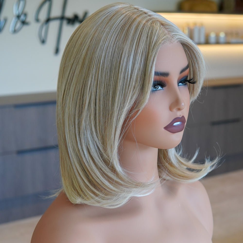 LANA - Blonde - Lace Front Wig | Blonde, 14 Inch, Mono Lace Front, Synthetic Hair | Milk &amp; Honey Wigs