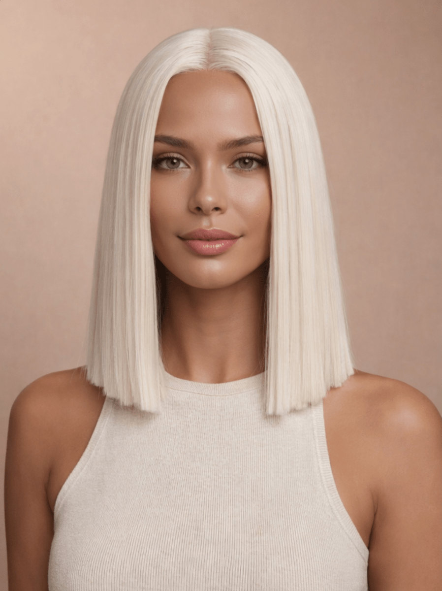 LAURA - Blonde - Lace Front Wig | Blonde, 14 Inch, T-Part Lace Front, Synthetic Hair | Milk &amp; Honey Wigs