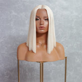 LAURA - Blonde - Lace Front Wig | Blonde, 14 Inch, T-Part Lace Front, Synthetic Hair | Milk & Honey Wigs