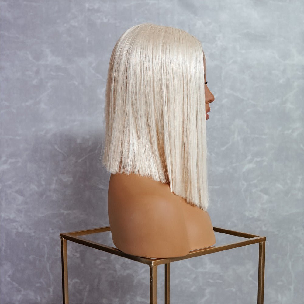 LAURA - Blonde - Lace Front Wig | Blonde, 14 Inch, T-Part Lace Front, Synthetic Hair | Milk &amp; Honey Wigs