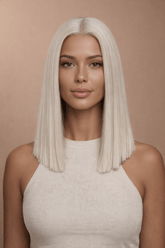 LAURA - White Platinum Blonde - Lace Front Wig | White, Synthetic Hair | Milk & Honey Wigs