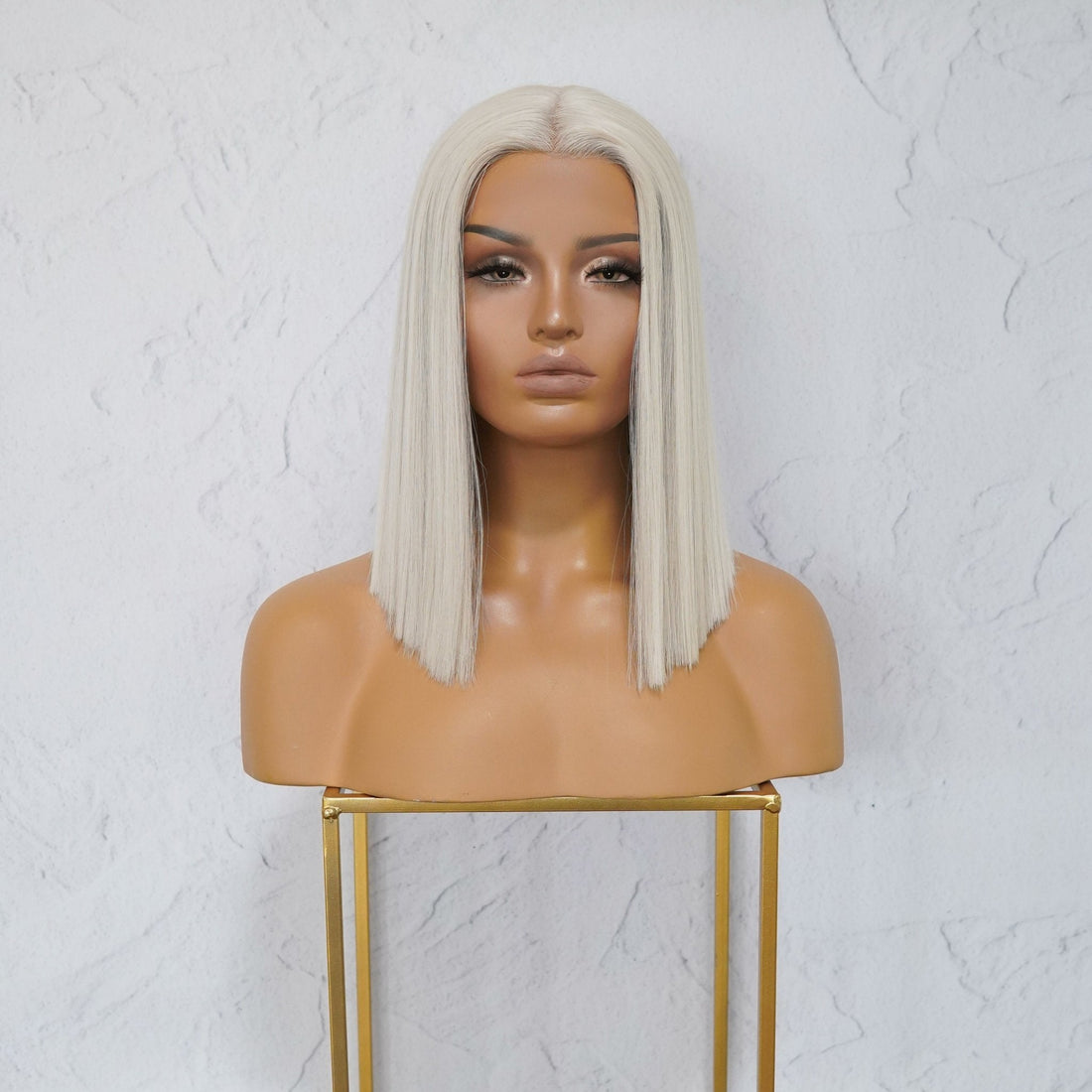 LAURA White Platinum Blonde Lace Front Wig | Milk &amp; Honey Wigs