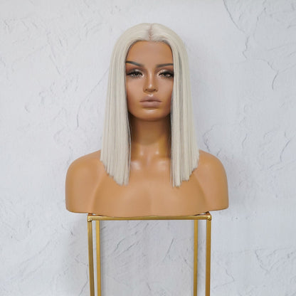 LAURA White Platinum Blonde Lace Front Wig | Milk &amp; Honey Wigs