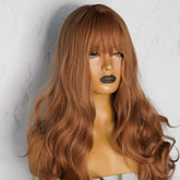 LAUREN - Caramel Brown - Fringe Wig | Brown, 24 Inch, Fringe, Synthetic Hair | Milk & Honey Wigs