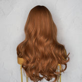 LAUREN - Caramel Brown - Fringe Wig | Brown, 24 Inch, Fringe, Synthetic Hair | Milk & Honey Wigs
