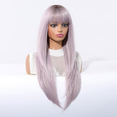 Lavender Ice Long Straight with Fringe Wig - MARKETPLACE | Purple, Fringe, Synthetic Hair | Milk & Honey Wigs