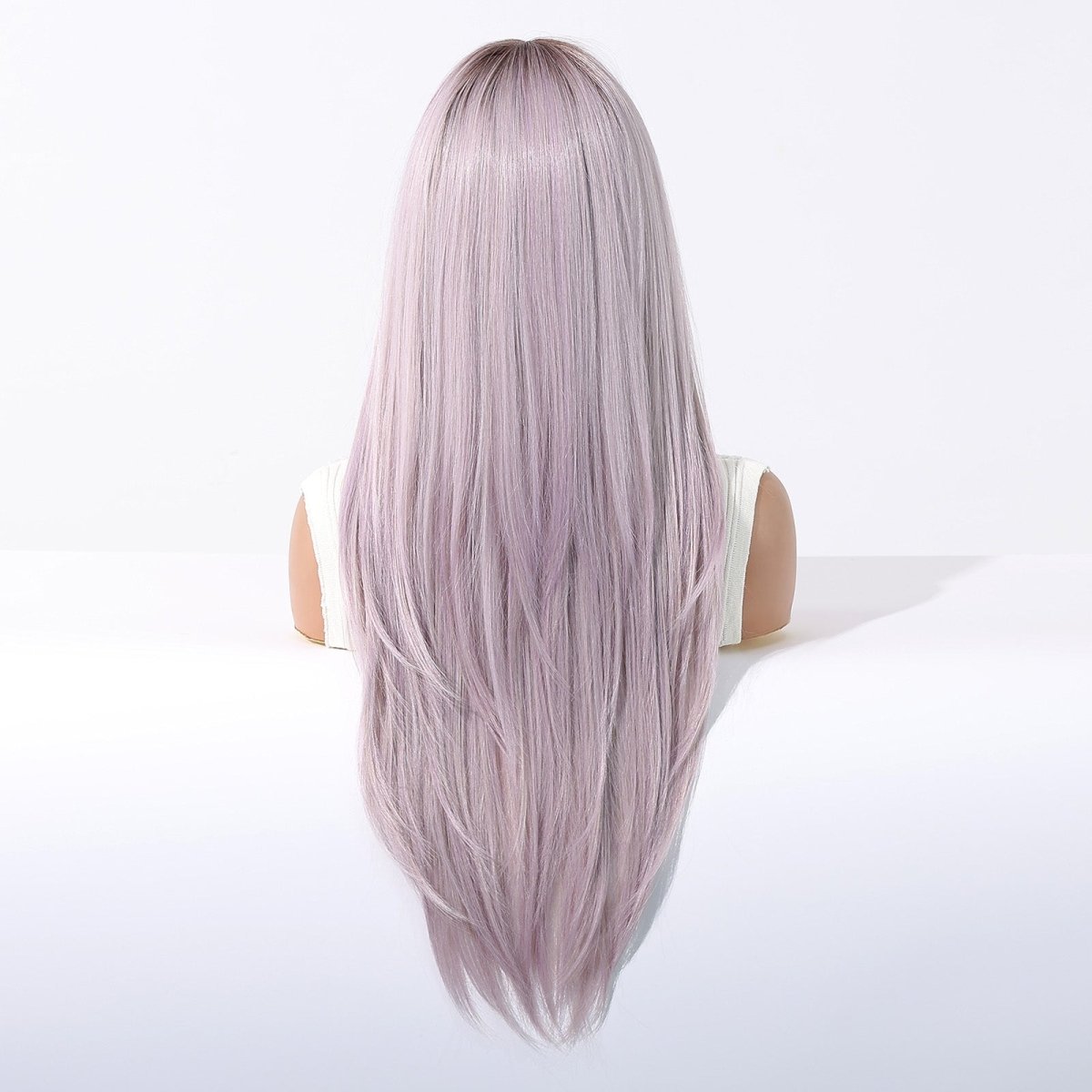 Lavender Ice Long Straight with Fringe Wig - MARKETPLACE | Purple, Fringe, Synthetic Hair | Milk &amp; Honey Wigs