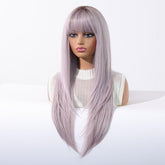 Lavender Ice Long Straight with Fringe Wig - MARKETPLACE | Purple, Fringe, Synthetic Hair | Milk & Honey Wigs