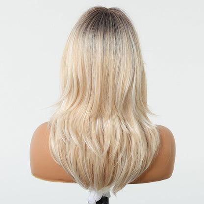 Layered Blonde Ombre synthetic layered fringe wig | Milk &amp; Honey Wigs