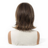 layered bob with highlights Wig - MARKETPLACE | Brown, Fringe, Synthetic Hair | Milk & Honey Wigs