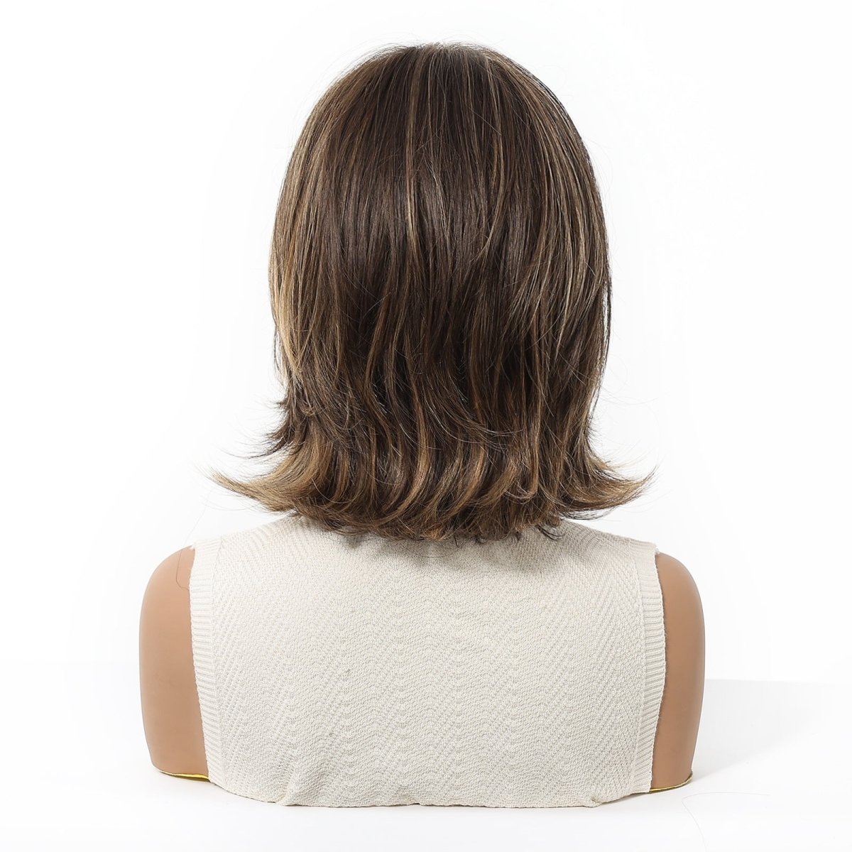 layered bob with highlights Wig - MARKETPLACE | Brown, Fringe, Synthetic Hair | Milk &amp; Honey Wigs