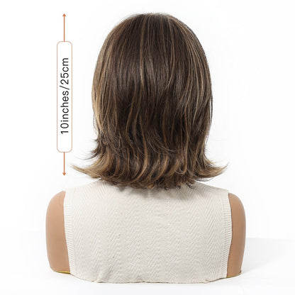 Layered Bob with Highlights synthetic layered lace front bob wig | Milk &amp; Honey Wigs