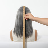 layered Natural Gray Wig - MARKETPLACE | Grey, Fringe, Synthetic Hair | Milk & Honey Wigs